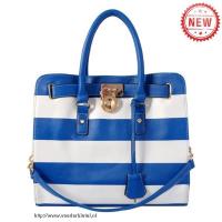 michael kors striped reizen groot blauw wit bakken Tas Online Kopen nirjf319